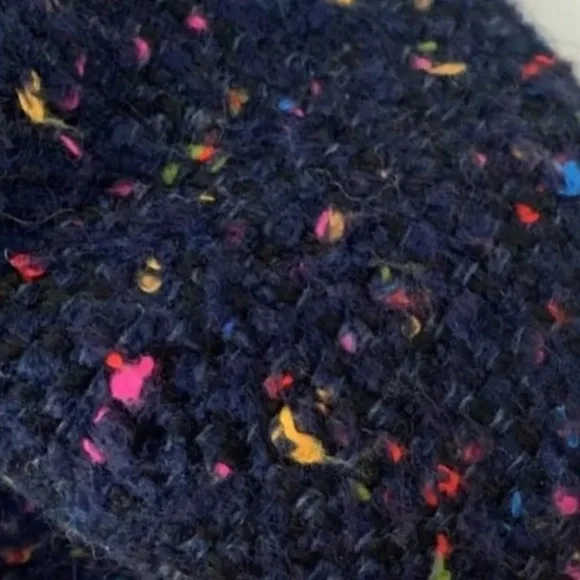 J. Crew Italian Navy Nalya Tweed Speckled Coat Size 2 - Picture 3 of 4